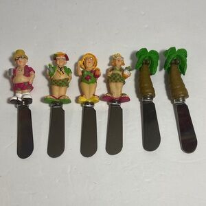 Boston warehouse cheese spreaders beach people and palm trees stainless steel